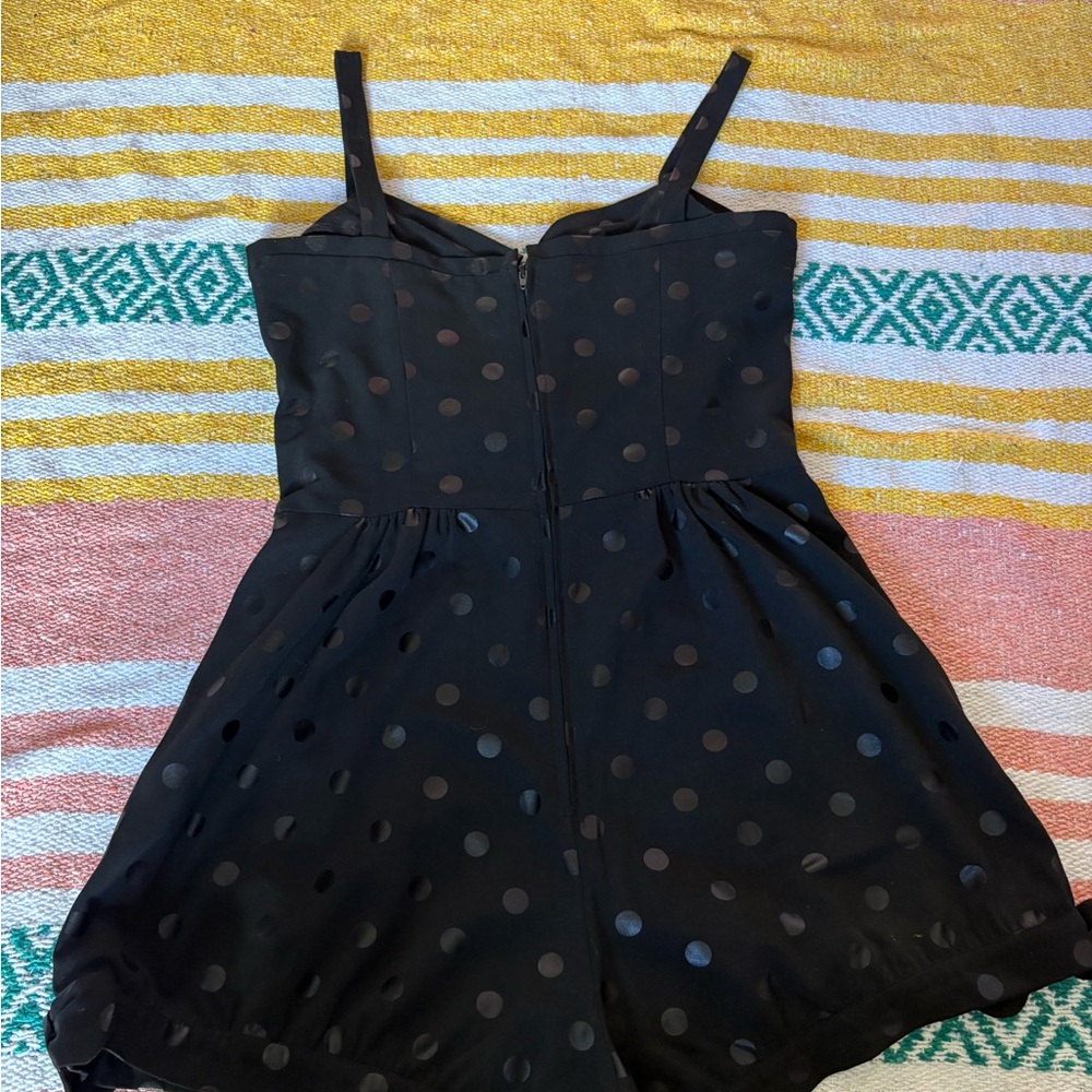 Stop Staring Black Polka Dot Jumpsuit